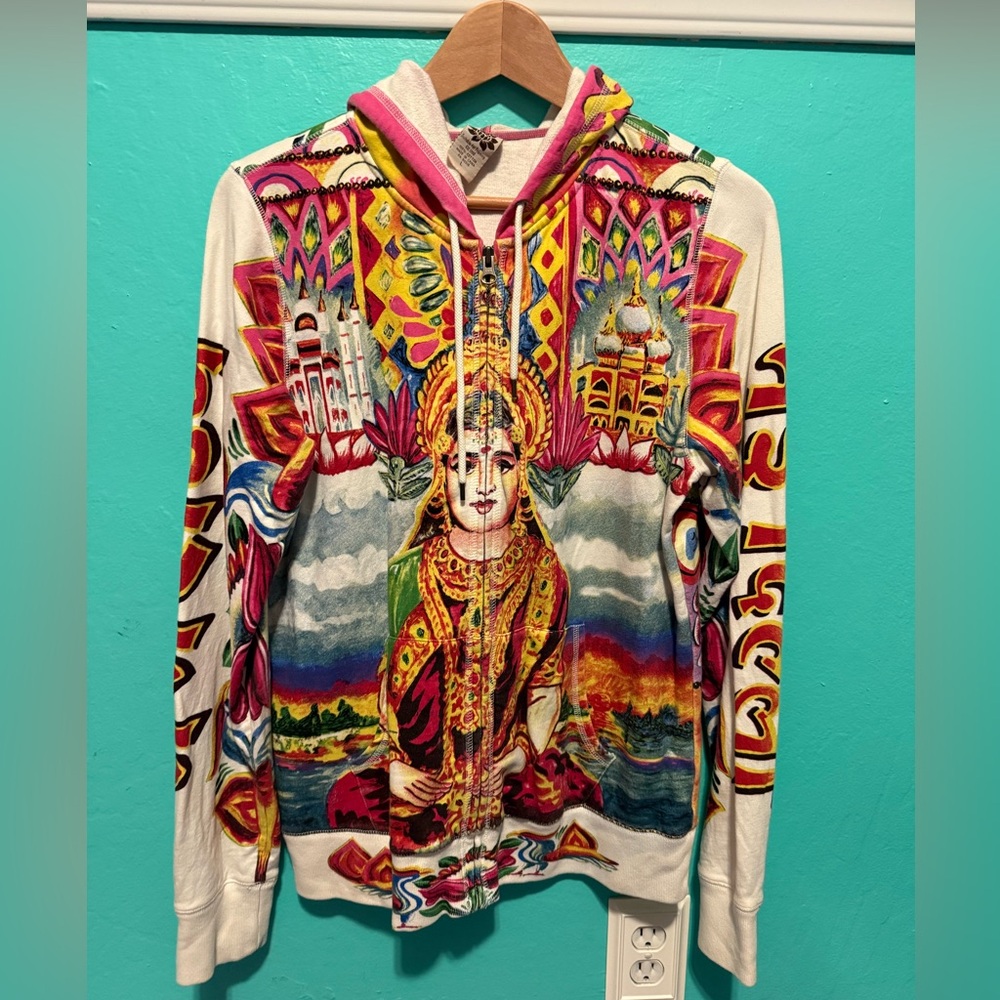 Original Lucky Brand full color zip up sweatshirt